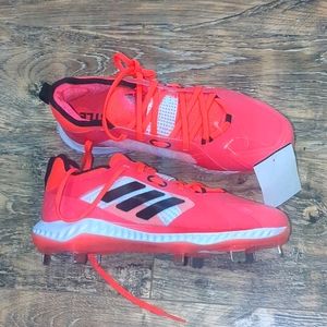 NEW Adidas Pure Hustle Unity Softball Metal Cleats Pink Black Women Size 8.5